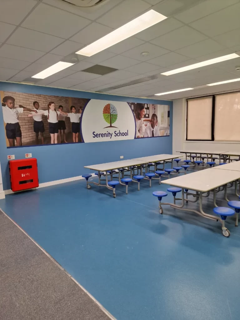 Serenity School - Lunch area with tables