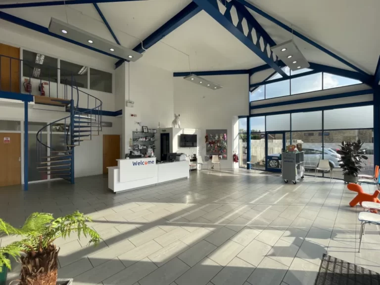 Heath Vets - Reception area with photos of pets