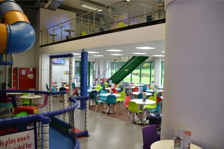 Out of Bounds - indoor play area with slide and mezzanine floor