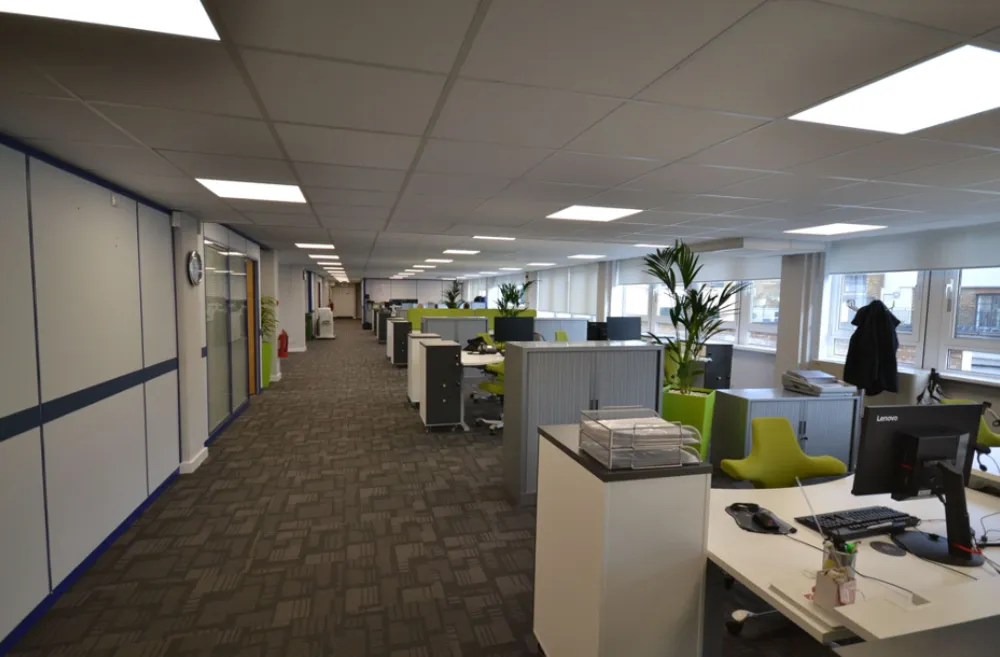 Office re-fit | Modern office space with dividers and desks.