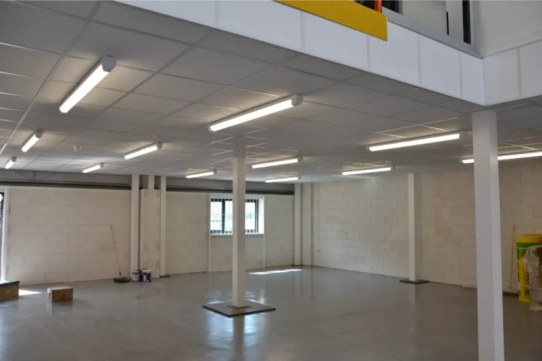 Parkers Building Supplies | Underside of mezzanine floor.