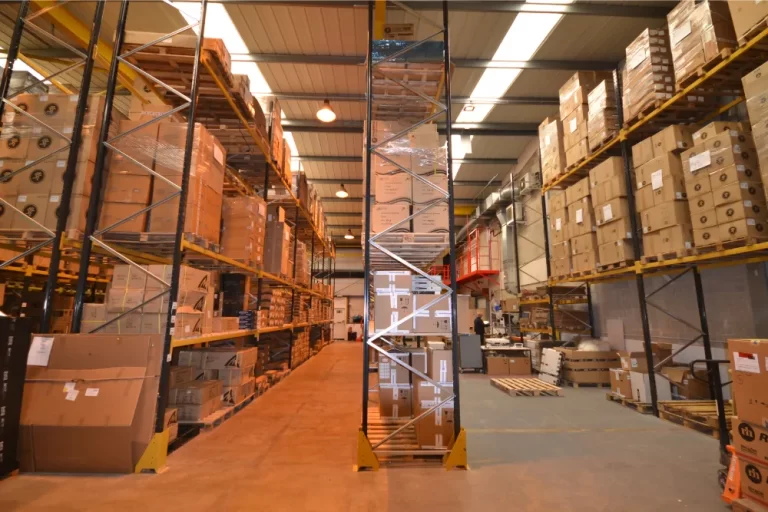 Polar Audio | Warehouse space with racking storage.