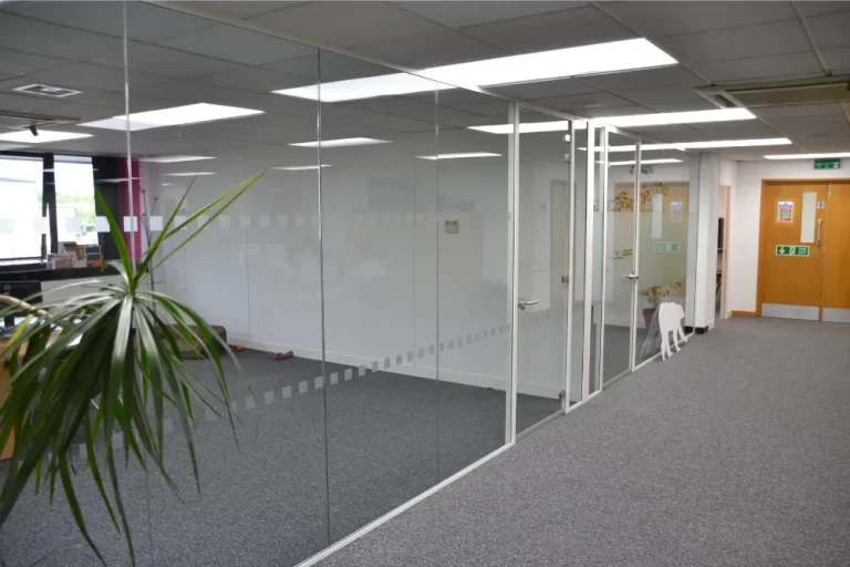 Polar Audio | Glass partition office.