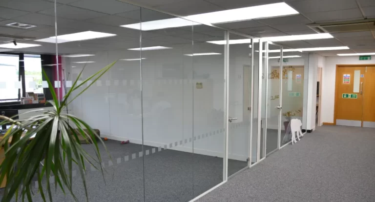 Polar Audio | Glass partition office.