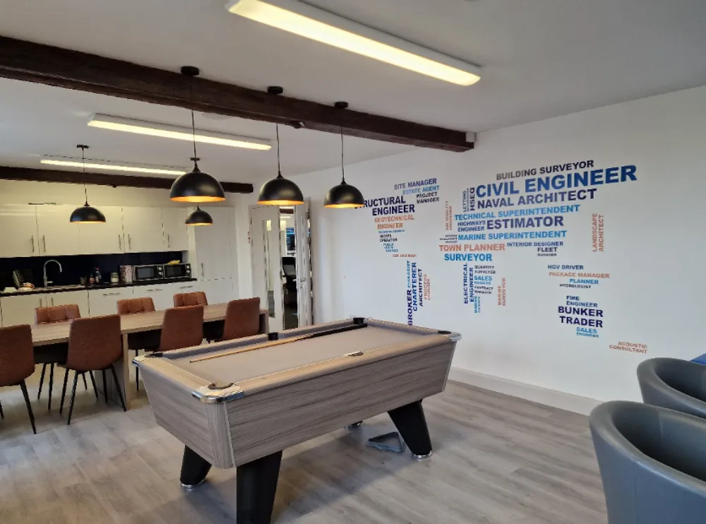 Office interior design | Office kitchen lounge space.