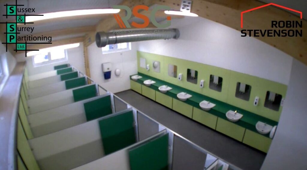 Toilets and sinks at South of England Show